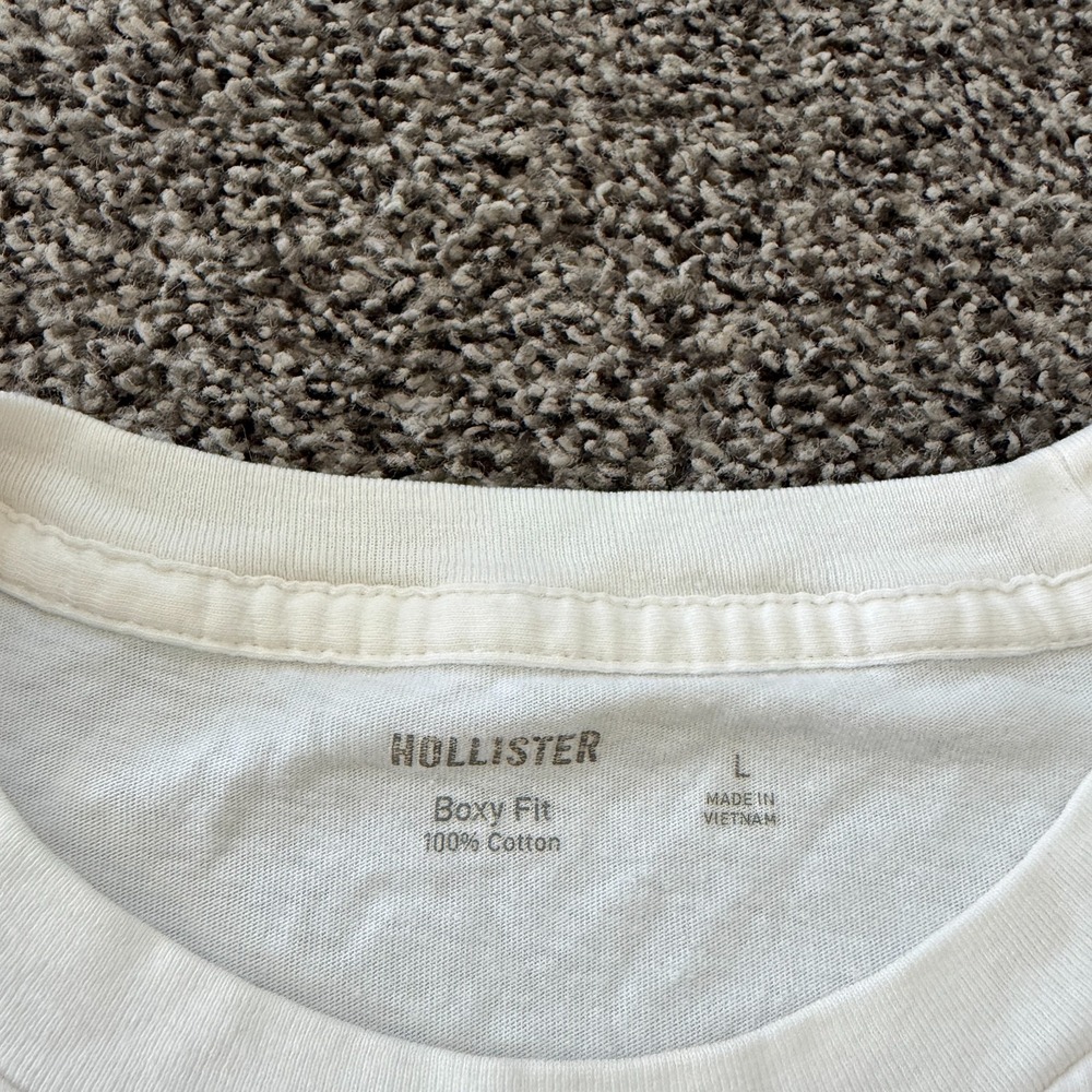 F1 Cota Redbull Racing Max Verstappen Men's Large White T-shirt Hollister Boxy - Picture 6 of 6